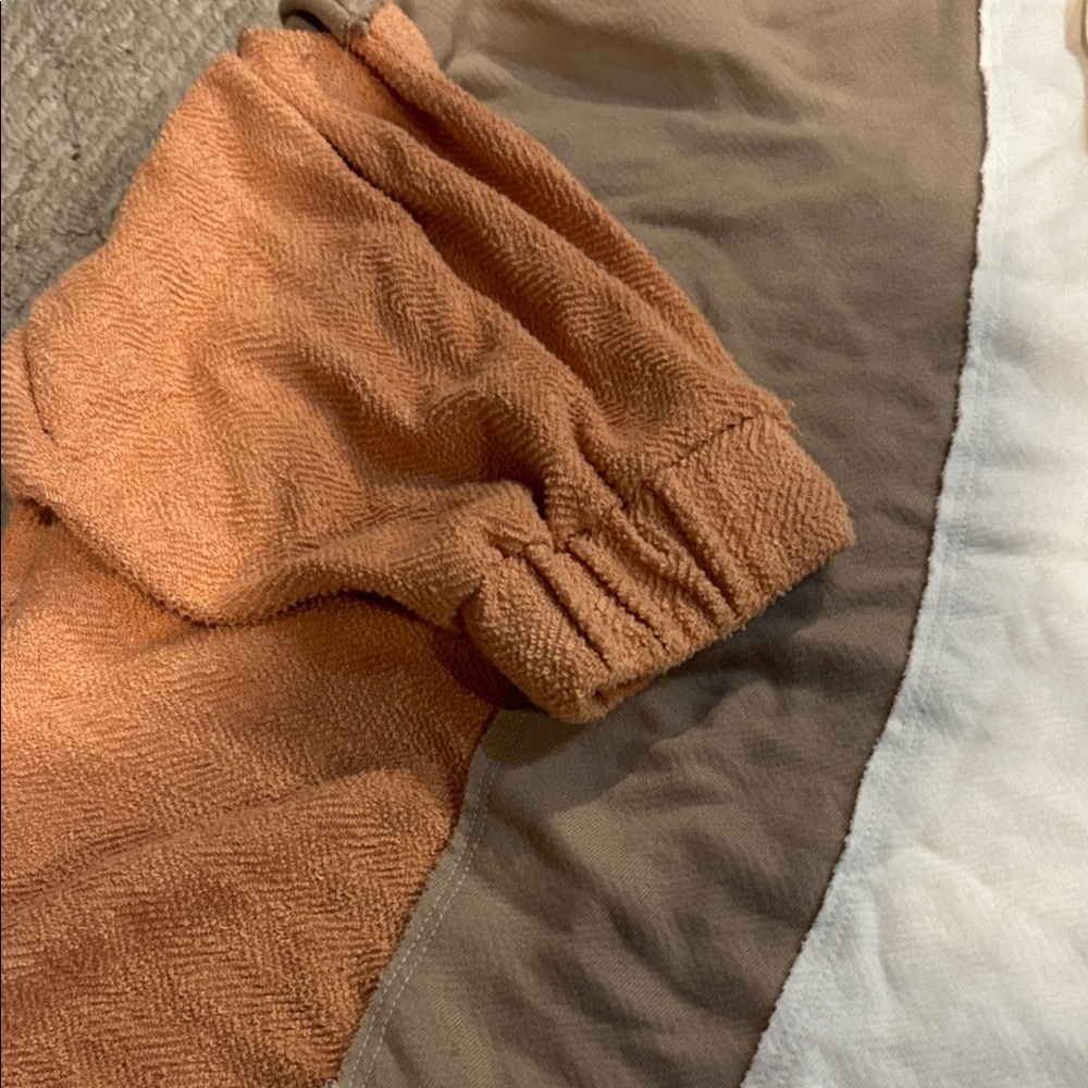 Bucket List Colorblock Women's Top - Brown and Cream - Picture 3 of 7